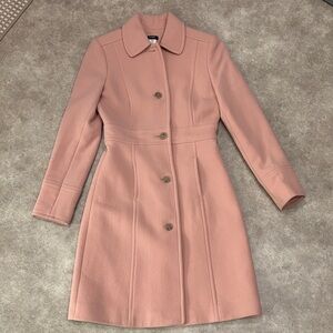 Pink Button-Up Coat Lady Coat